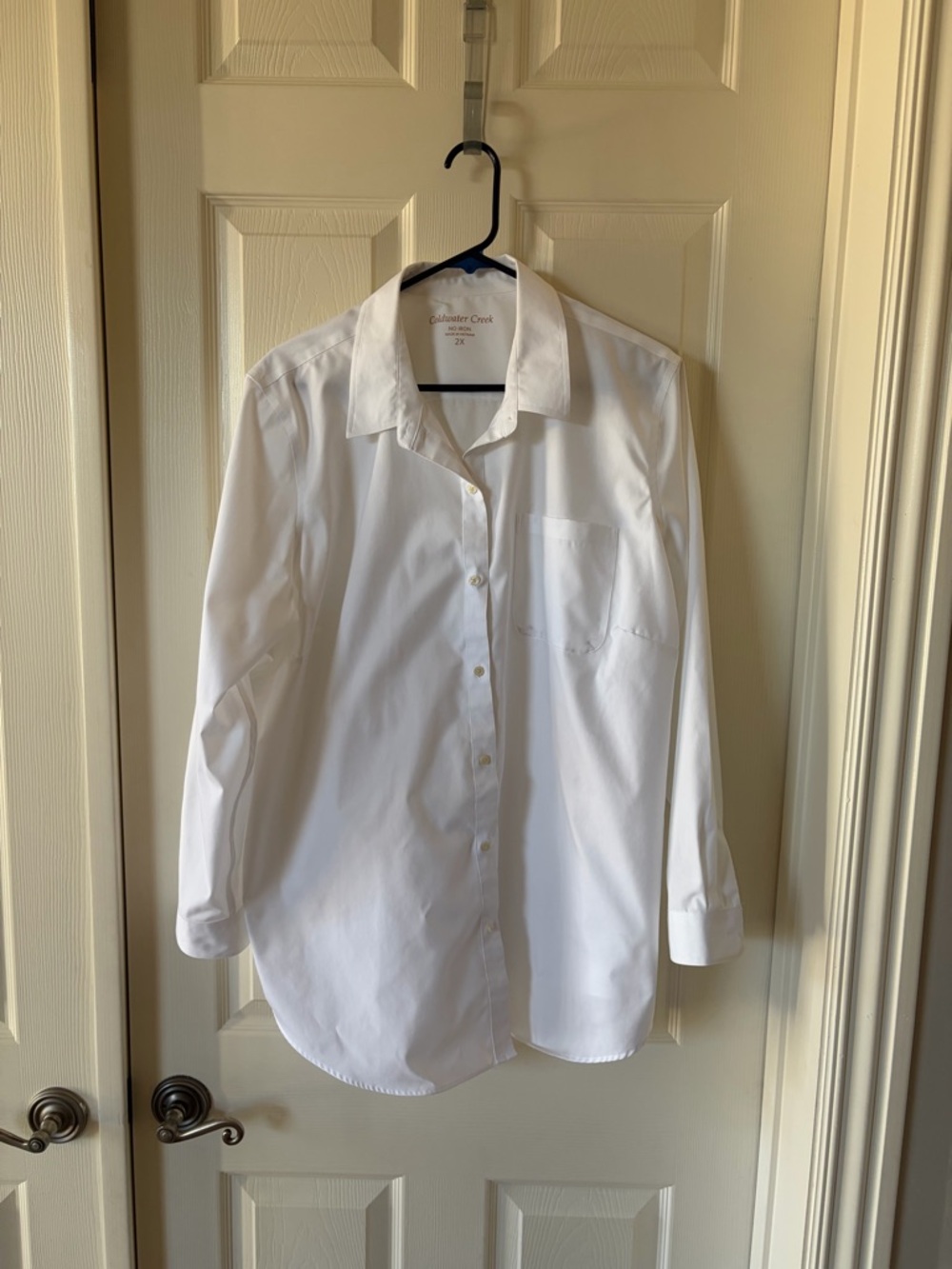 Coldwater Creek White Button-Down Blouse